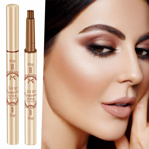 Microblading Eyebrow Pen with Micro Fork Tip, Long Lasting Smudge Proof Eyebrow Pencil for Natural Brows (C, One Size) 2
