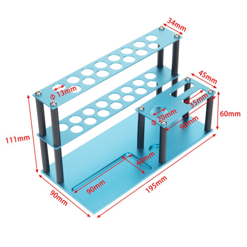 RC Tools Organizer Aluminum Alloy Screwdriver Rack Blue SpaceSaving Workbench Holder for Hobby Tools 1