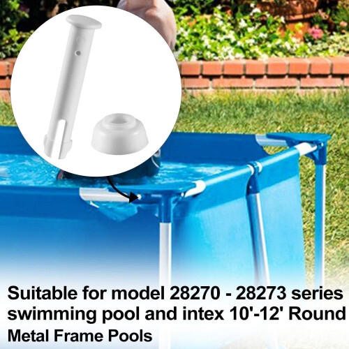 12PCS Pool Pins 2.36 Inch Plastic Joint Parts with Rubber Seals, Compatible with Intex Rectangular Frame Pools 1