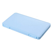 Mask Storage Box with Dustproof Waterproof Cover, Wall Mounted Mask Organizer Case, Blue 1Pack