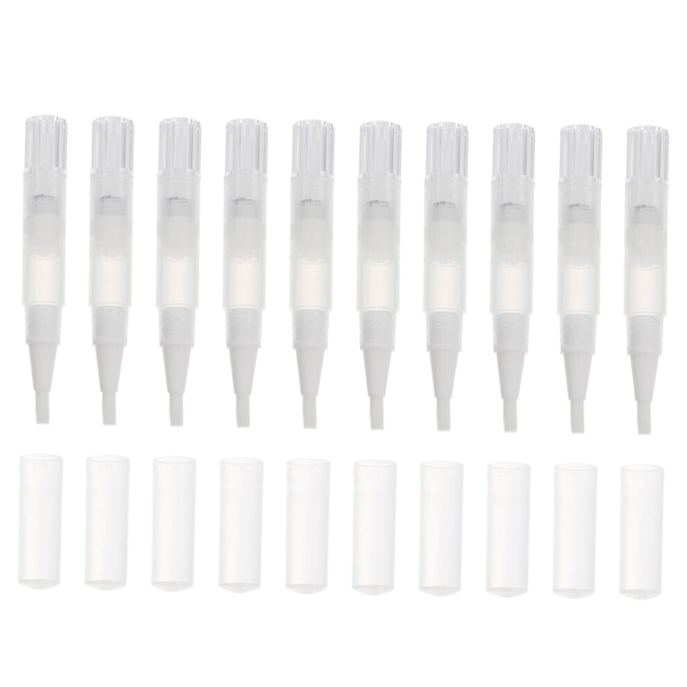 10pcs Refillable Lip Gloss Pen and Nail Polish Applicator Pen with Twist Dispense Control for Cuticle Oil and Nail Art