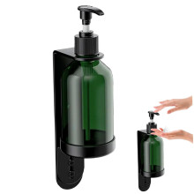 Wall Mounted Stainless Steel Soap Dispenser 16oz, Waterproof Rustproof Refillable Shampoo Holder for Bathroom Kitchen