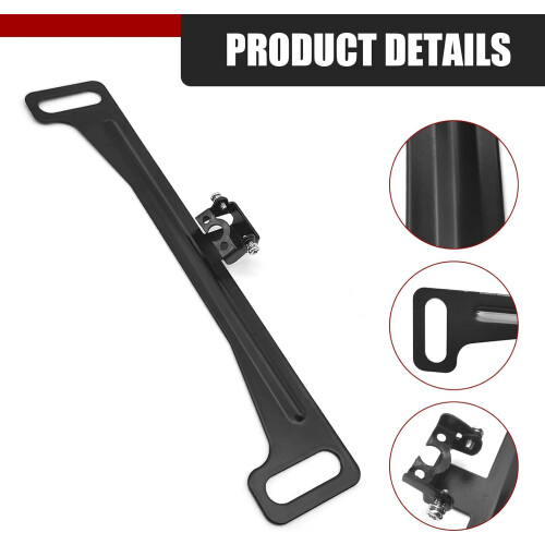 Rear View Camera License Plate Bracket with NoDrill Installation, RustResistant Universal Mount 1