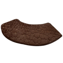 Curved Corner Shower Mat Non Slip Soft Absorbent Bath Mat Washable Space Saving Design for Bathroom
