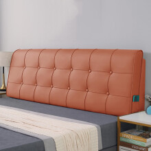 Orange Headboard Pillow 71x23x2in Large Backrest Cushion with Removable Washable Cover for Bed and Sofa