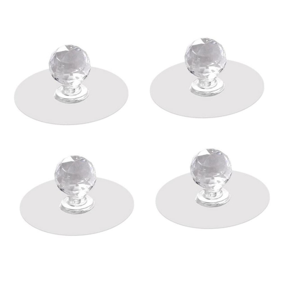 4Pcs Adhesive Cabinet Handles Clear Nodrill Transparent Drawer Pulls For Furniture And Cabinets 9045646739236