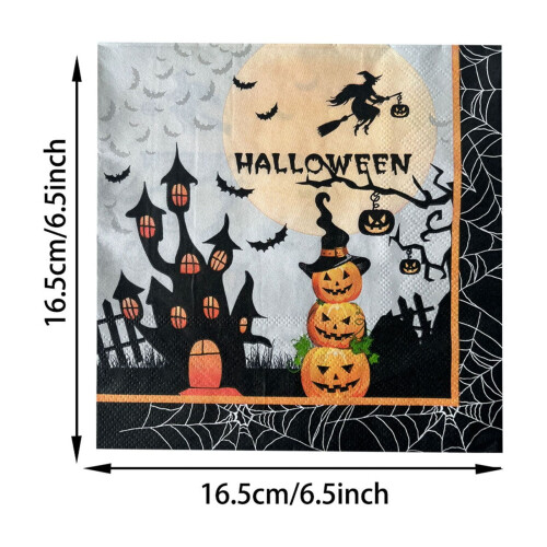 Halloween-servisset av papper – Spök- och pumpaslott 2