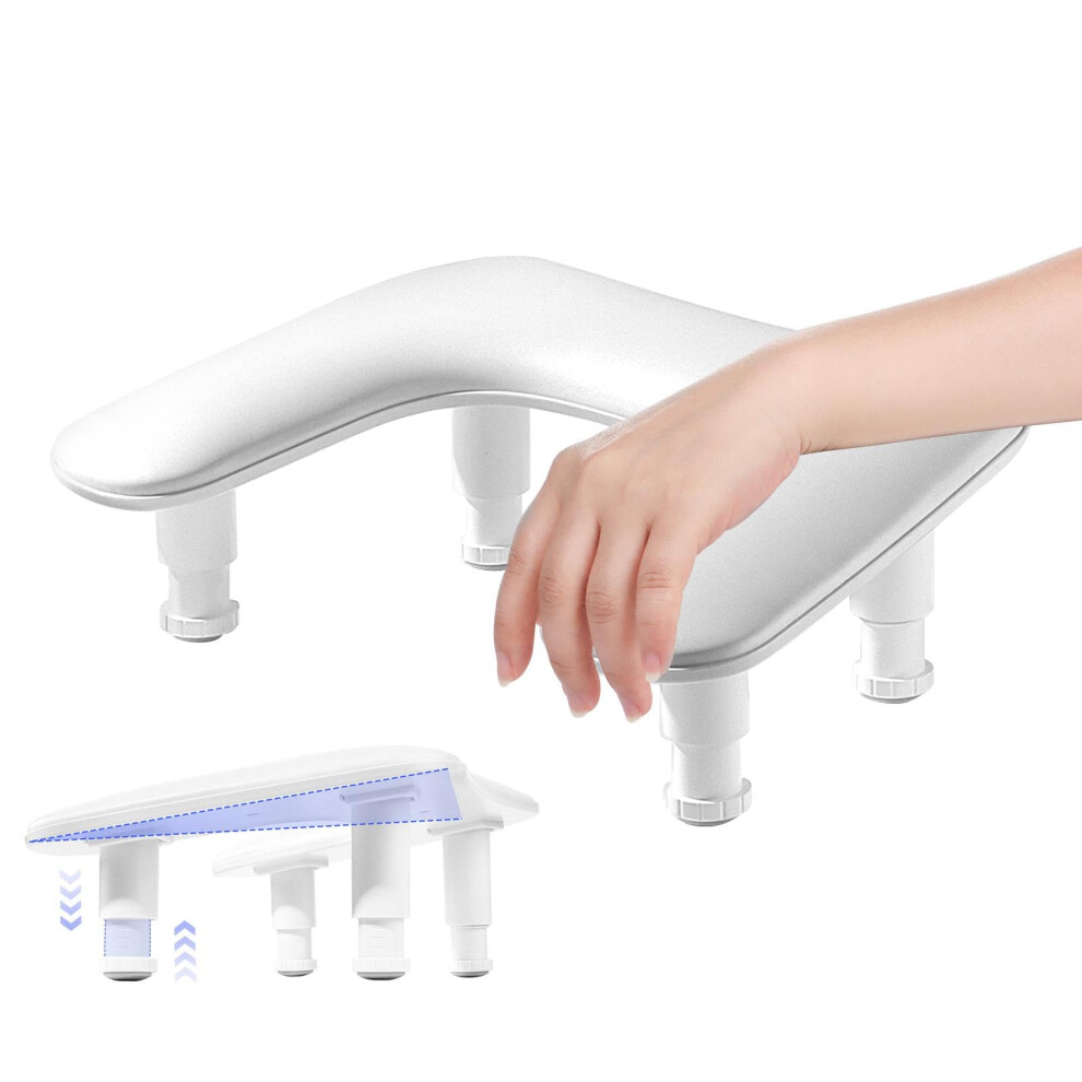 Adjustable Nail Hand Rest Pillow with PU Leather Ergonomic Support, NonâSlip Base, Detachable for Home Nail Salon