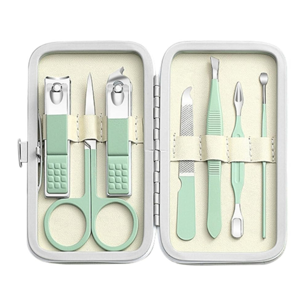 Manicure Set Nail Clipper Kit with Precision Cutting Blades, 7 Piece Professional Grooming Set