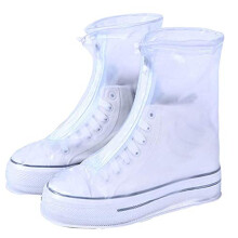 Waterproof Shoe Covers Reusable PVC Overshoes for Rain and Snow Protection Transparent for Adults and Kids