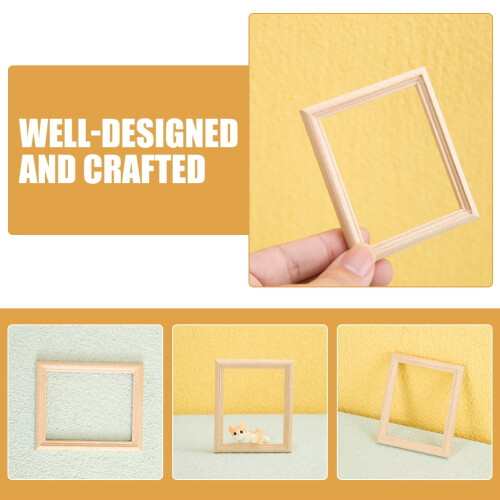 Miniature Wooden Photo Frame Set 6 Pieces 1