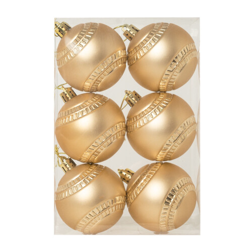 6-pack splittersäkra julkulor, 6 cm 1