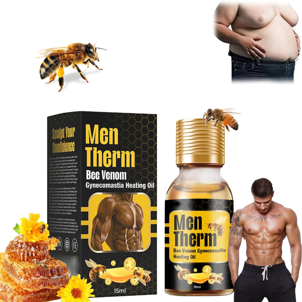 Cream Men Chest Firming Bee Venom Chest Oil 15Ml For Targeted Chest Definition And Muscle Enhancement