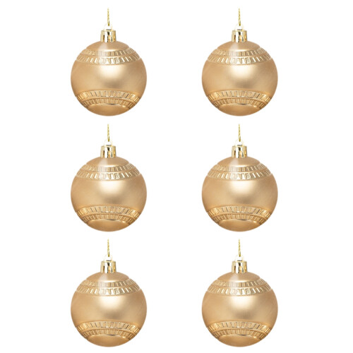 6-pack splittersäkra julkulor, 6 cm 2
