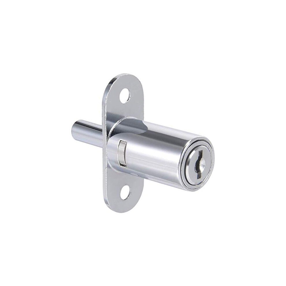 Keyed Alike Cabinet Plunger Lock, Zinc Alloy Chrome Finish Drawer Push Lock For Desk And Wardrobe 9045646739502