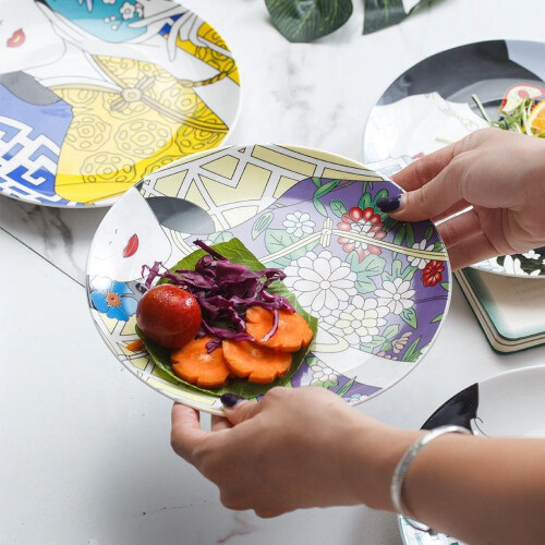 Ceramic Plate Asian Style 8 Inch 1