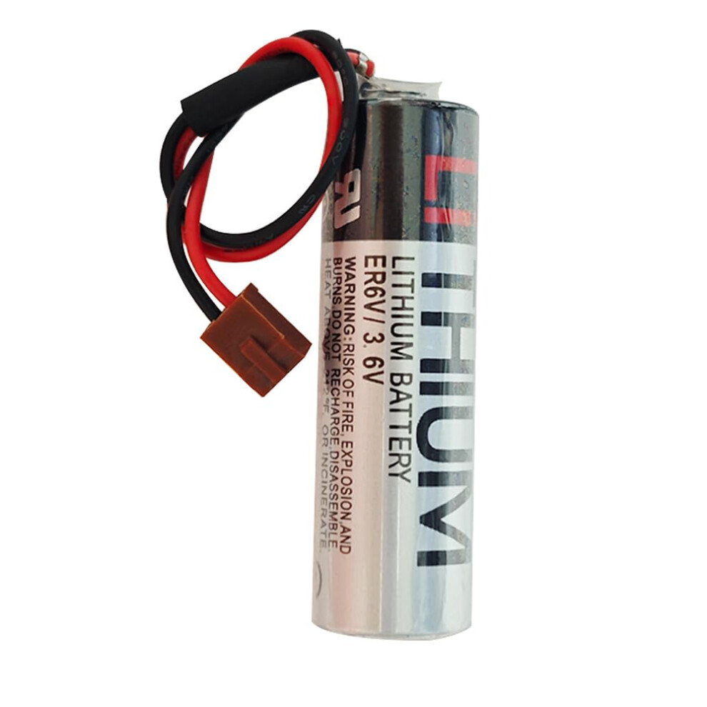 Er6v 3.6V Lithium Battery With Plug 2400Mah Longlasting Plc Backup Power For Omron And Yaskawa Brown 9330225793830