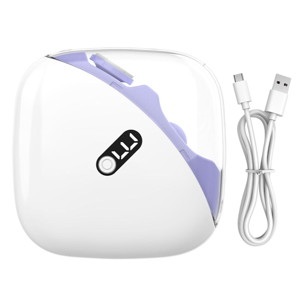 Electric Nail Clipper with ThreeSpeed Control, LED Light and USB Recharge, Safe Automatic Nail Trimmer for Seniors and Kids
