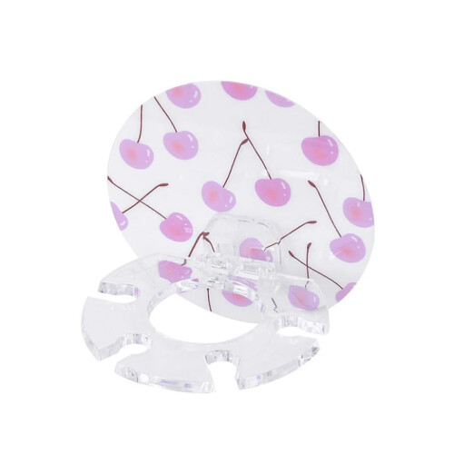 Toothbrush Holder No Drill Wall Mounted Cherry Design Bathroom Organizer Space Saving Storage Rack