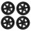 4 Pack Heavy Duty Replacement Cart Wheels for Grocery and Laundry Trolley, Smooth Rolling Design 1