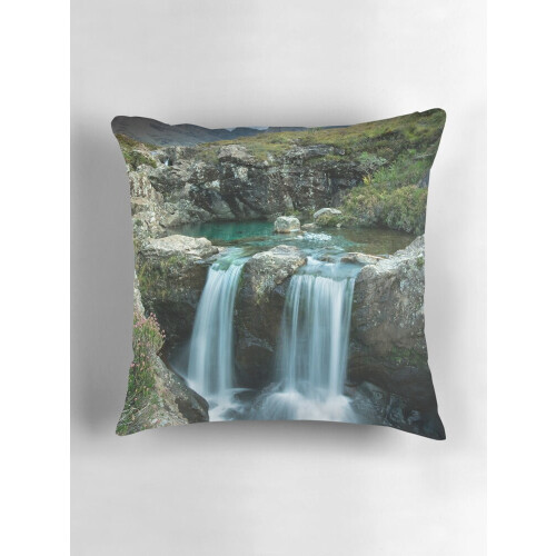 Capa de almofada AIVO Isle of Skye Twin Fairy Falls, 45x45 cm (18x18 polegadas) 2