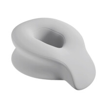 Face Down Pillow with Ergonomic Face Cradle, Washable Soft Cover, Non‑Slip Base for Travel SPA Office, Light Grey