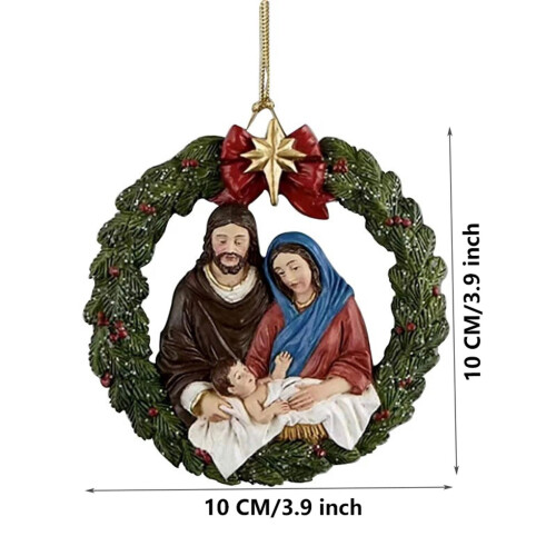 Christmas nativity tree pendant decoration 1 piece 1