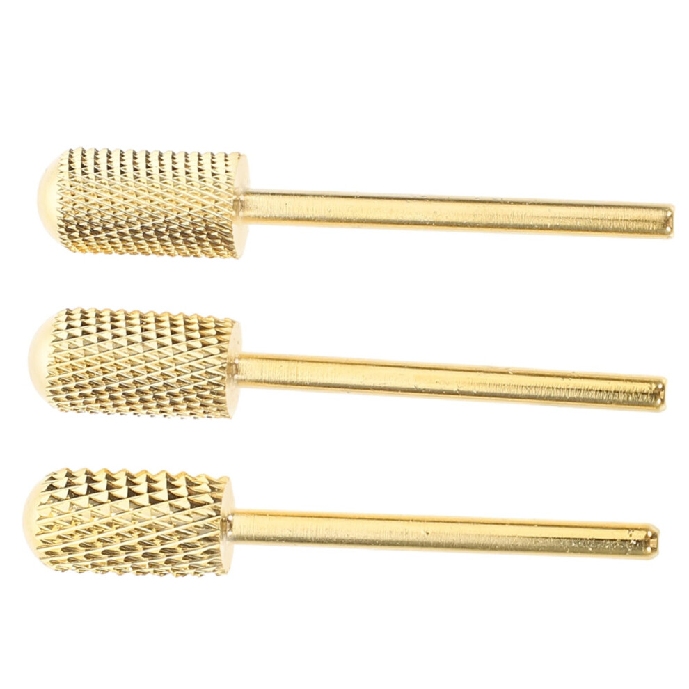 3pcs Tungsten Nail Drill Bits Set for Acrylic Nails, Fast Shaping and Precision Polishing