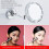 Smart Sensor LED Lighted Makeup Mirror 10X Magnification Double Sided Wall Mounted Vanity Mirror Silver USB Powered 5
