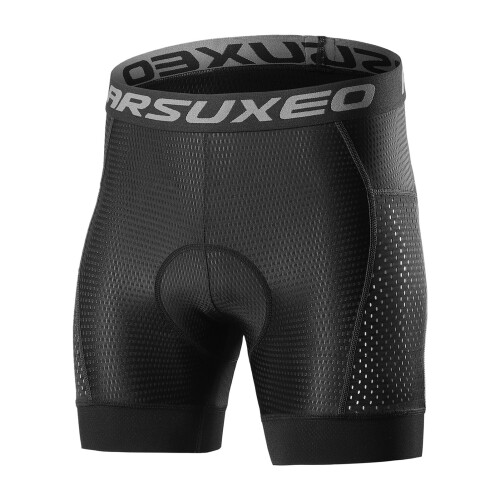Herrecykelshorts med 5D-polstring, nylon-spandex 2