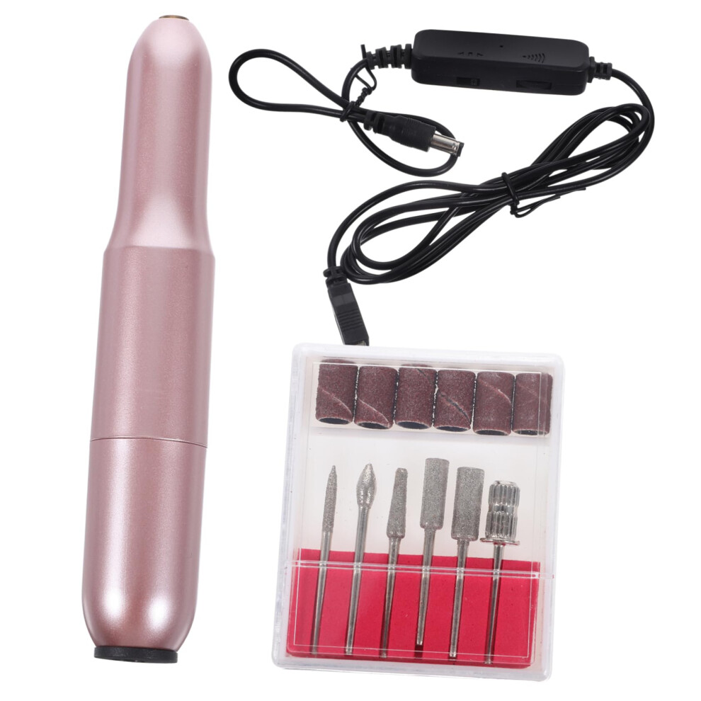 Light Electric Nail Drill Usb Rechargeable Nail File With Led Low Noise Grinder For Manicure Pedicure