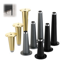 Adjustable Metal Furniture Legs Set of 4, 3 Inch Gray Sofa Legs for Cabinet, Heavy‑Duty Stable Support