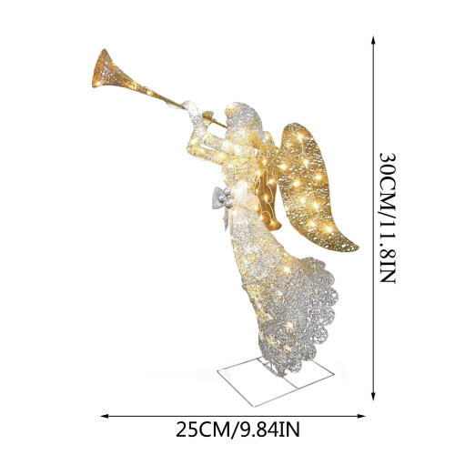 Luminous Angel Christmas Decoration White 1pc 2