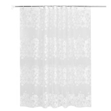 White Waterproof Bathroom Shower Curtain 180 x 180 cm PEVA Liner with Full Coverage Easy Clean Design