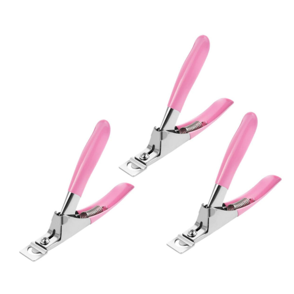 3pcs Professional Stainless Steel Nail Clippers Set with UShaped Scissors for Manicure Pedicure and Travel