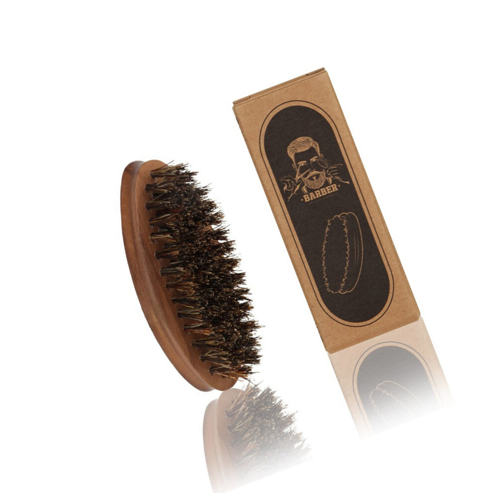 Beard Care With Stainless Steel Comb-wooden beard brush