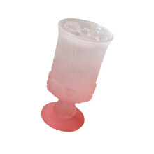 Sophisticated French Themed Embossed Goblet Cocktails Glass Wine