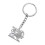 Chic Iran Inspired Map Keychain Gold Or Silver Finish-Silver A 1