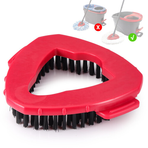 Hard Bristle Spin Mop Replacement Head for 1 Tank System, Deep Clean Scrub Brush for Bathroom Kitchen Tile