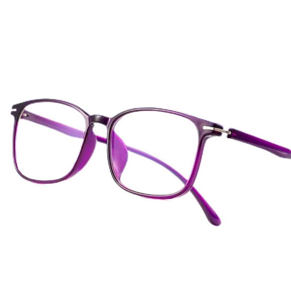Blue/Light/Purple Reading Glasses Blocking Readers Hd Vision Tr90 Rectangle Full Frame 1.5 2.5 Size 50