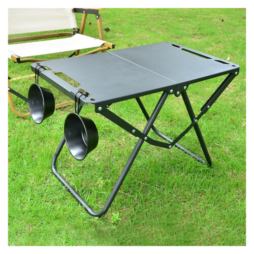 Portable Beach Table Set with Stable SandResistant Base, Foldable Design and Hangable Storage 1