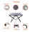 Portable Beach Table Set with Stable SandResistant Base, Foldable Design and Hangable Storage 4