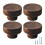 6 Pack Walnut Wood Cabinet Door Handles 40mm Minimalist Drawer Pulls Single Hole Wardrobe Knobs 1