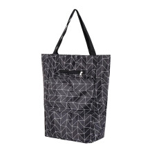 Foldable Shopping Cart with Wheels Lightweight Oxford Fabric Trolley Bag with Pull Rod Color 8