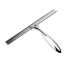 Stainless Steel Bathroom Squeegee with SlipResistant Handle for Shower Doors Mirrors and Windows