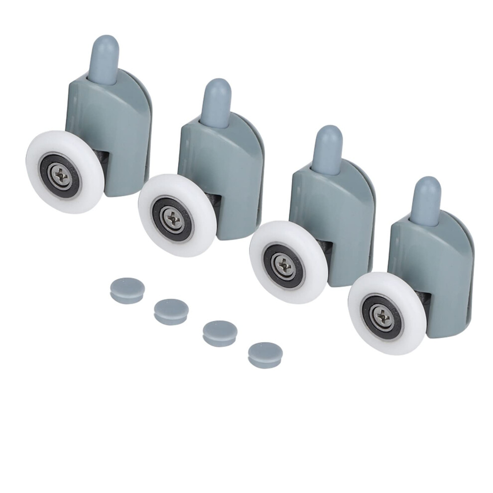 4 Pcs Durable Stainless Steel Shower Door Rollers Set, Smooth Quiet Sliding Replacement Wheels For 5Mm 6Mm Glass 9045646740706