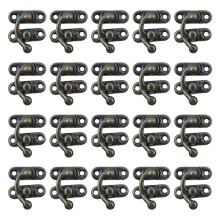 20Pcs Vintage Bronze Mini Toggle Clasp Latch Left Swing Hasp Lock for Jewelry Wooden Box
