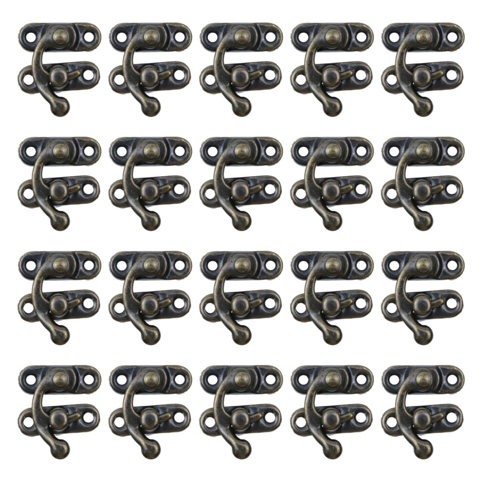 20Pcs Vintage Bronze Mini Toggle Clasp Latch Left Swing Hasp Lock For Jewelry Wooden Box 9351714935296