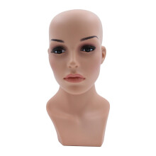 Female Plastic Mannequin Head for Wig Styling, 13.5in Height 21in Circumference, Stable Display Base