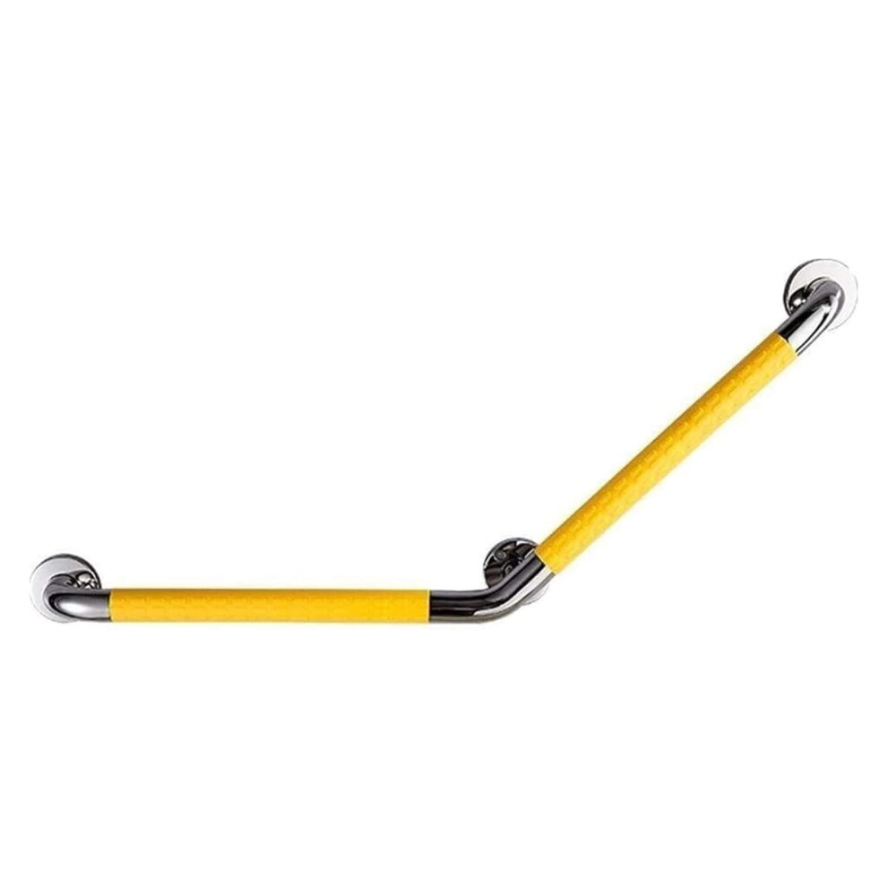 49cm Stainless Steel Grab Bar for Bathroom, AntiSlip Curved Shower Safety Handrail for Elderly, RustResistant Hidden Mount Design